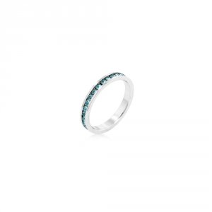 Icon J7935 Stylish Stackables Aquamarine Crystal Ring (size: 05) R0114