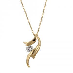 Icon J4932 Solitaire Winged Pendant P50096g-c01