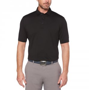 Callaway CGKS8002-002-L Opti-dri Micro-hex Solid Polo Caviar Gray Logo