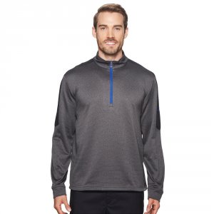 Callaway CGKF7091-073-L Heather Waffle Fleece 14 Zip Midlayer Castlero