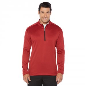 Callaway CGKF7091-643-XL Heather Waffle Fleece 14 Zip Midlayer Tangore