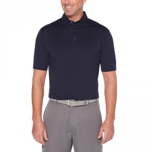 Callaway CGKS8002-410-L Opti-dri Micro-hex Solid Polo Peacoatgrey Logo