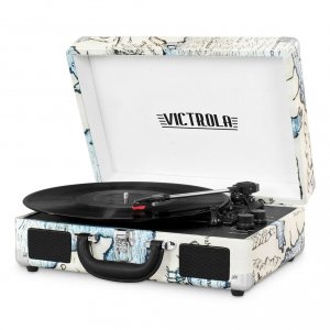 Innovative INN-VSC-550BT-P4 Bluetooth Suitcase Turntable In Map Prin