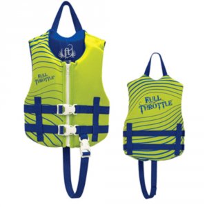 Full 142100-400-001-16 Rapid-dry Life Vest - Child 30-50lbs - Greenblu