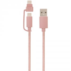 Helix RA49493 Usb-a To Usb-c Cable With Micro Usb Adapter44; 10ft (ros