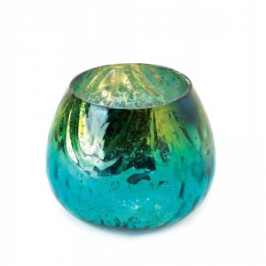 Gallery 10015805 Peacock Glass Tealight Candleholder