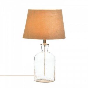 Gallery 10017957 Clear Ripple Glass Bottle Table Lamp