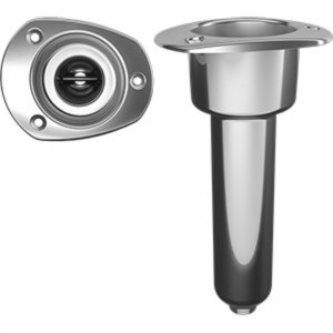 Mate C2000D Stainless Steel 0deg; Rod Amp; Cup Holder - Drain - Oval T