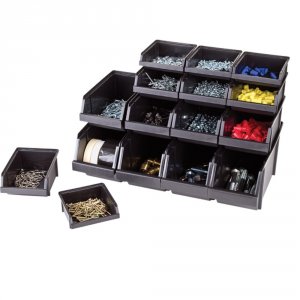 Flambeau 80016 Hardware 16 Storage Bin Assortment - Black