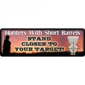 Rivers 1416 Rep Lrg Tin Sign 10.5inwx3.5inh Hunters Wshort Barrels Sig