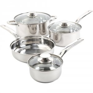 Sunbeam 91340.07 Ansonville 7-piece Stainless Steel Cookware Set