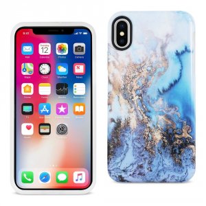 Apple DTPU09-IPHONEXBL Reiko Iphone X Streak Marble Iphone Cover In Bl