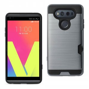 Lg SPWC01-LGV20GY Reiko  V20 Slim Armor Hybrid Case With Card Holder I