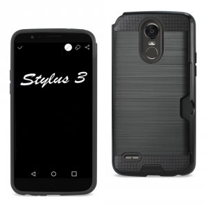 Lg SPWC01-LGSTYLU3BK Reiko  Stylo 3 Stylus 3 Slim Armor Hybrid Case Wi