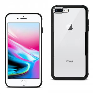 Apple GTPU01-IPH8PLSCLBK Reiko Iphone 8 Plus Hard Glass Tpu Case With 