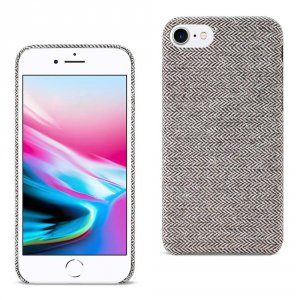 Apple DF01-IPHONE8DKGY Reiko Iphone 8 Herringbone Fabric In Dark Gray