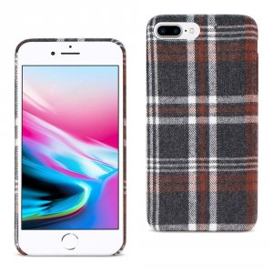 Apple DF02-IPH8PLSBR Reiko Iphone 8 Plus Checked Fabric In Brown