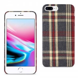 Apple DF02-IPH8PLSRD Reiko Iphone 8 Plus Checked Fabric In Red