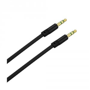 Fone MM01-35MMBK Reiko Stereo Male To Male Flat Audio Cable 3.2ft In B