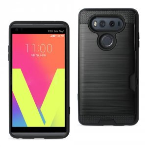 Lg SPWC01-LGV20BK Reiko  V20 Slim Armor Hybrid Case With Card Holder I