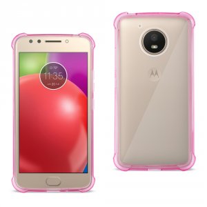 Motorola TPU09-MOTOE4CLHPK Reiko  Moto E4 Active Clear Bumper Case Wit