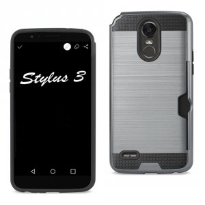 Lg SPWC01-LGSTYLU3GY Reiko  Stylo 3 Stylus 3 Slim Armor Hybrid Case Wi