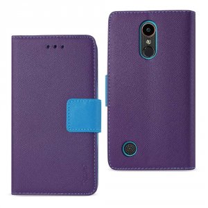 Lg FC22-LGK20VPP Reiko  K20 V K20 Plus 3-in-1 Wallet Case In Purple