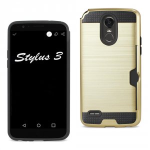 Lg SPWC01-LGSTYLU3GD Reiko  Stylo 3 Stylus 3 Slim Armor Hybrid Case Wi