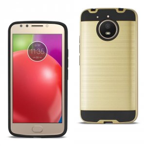 Motorola TPUPC16-MOTOE4PGD Reiko  Moto E4 Plus Hybrid Metal Brushed Te