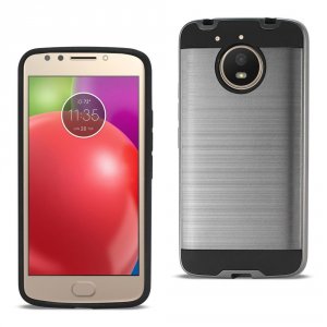 Motorola TPUPC16-MOTOE4PGY Reiko  Moto E4 Plus Hybrid Metal Brushed Te