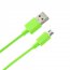 Fone DC02-MOTV9GR Reiko Braided Micro Usb Data Cable 3.3 Feet In Green