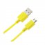 Fone DC02-MOTV9YL Reiko Braided Micro Usb Data Cable 3.3 Feet In Yello