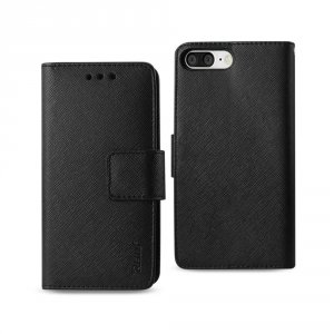 Apple FC22-IPH7PLSBK Reiko Iphone 8 Plus 7 Plus 3-in-1 Wallet Case In 