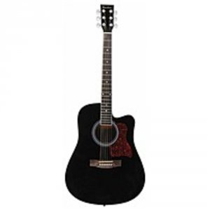 Spectrum AIL-128 Ail-128 Full Size Cutaway Acoustic Guitar Pack - Blac