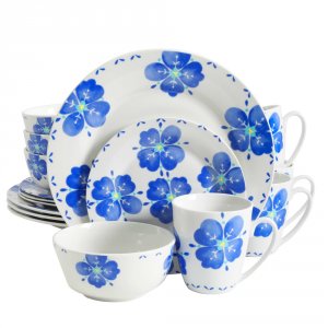 Gibson 116930.16 Home Classic Riviera 16 Piece Dinnerware Set In Flora