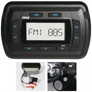 Pyle RA47152 Marine Dash-panel Mechless Receiver With Bluetooth Pyrpat