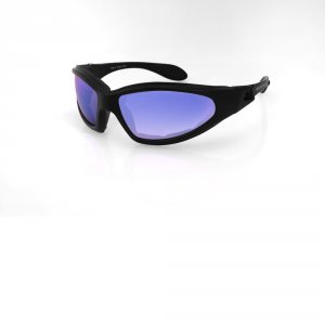 Bobster GXR001SB Gxr Sunglasses-matte Black Wsmoked Blue Mirror Lens