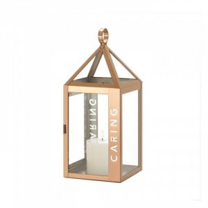 Gallery 10018524 Rose Metal Frame Caring Lantern