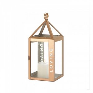 Gallery 10018528 Rose Metal Frame Loving Lantern