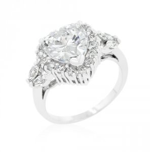 Icon J9670 Heart Halo Engagement Ring (size: 05) R08333r-c01-05