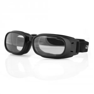 Bobster BPIS01C Piston Goggle, Black Frame, Clear Lens