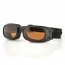 Bobster BPIS01A Piston Goggles, Black Frame, Amber Lens