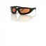 Bobster ES214A Foamerz 2 Sunglass, Black Frame, Anti-fog Amber Lens