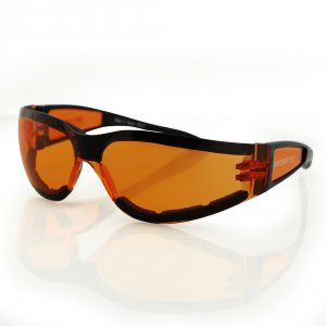 Bobster ESH202 Shield Ii Sunglass, Black Frame, Amber Lens