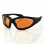 Bobster GXR001A Gxr Sunglass, Black Frame, Anti-fog Amber Lens