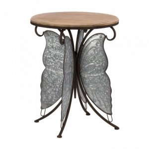 Accent 10018504 Rustic Butterfly Accent Table