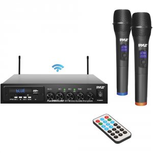 Pyle RA50131 Wireless Microphone  Bluetooth Receiver System Pyrpdkwm80