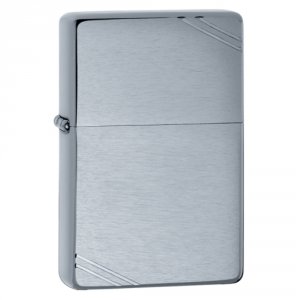 Zippo 0230GR Windproof Lighter Brushed Chrome Vintage With Slashes