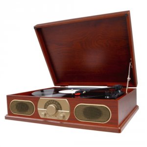 Studebaker SB6052 Wooden Turntable With Am-fm Radio And Cassette Playe