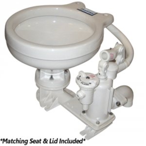 Raritan PHII Standard Manual Toilet - White Marine-size Bowl